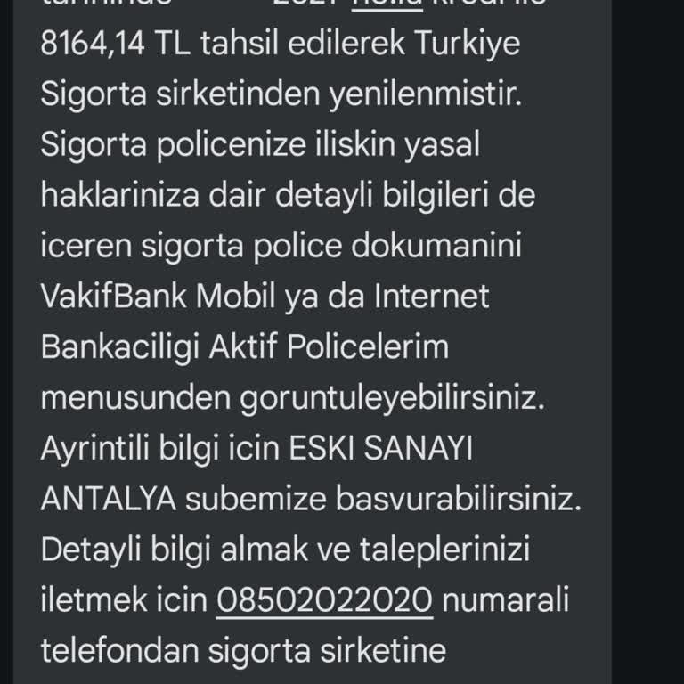 Türkiye Sigorta Konut Sigortası İptali
