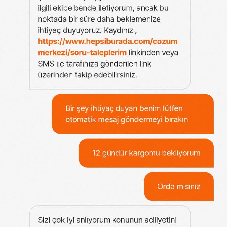 Hepsiburada Sipariş Teslim Edilmiyor Cevap Ta Verilmiyor