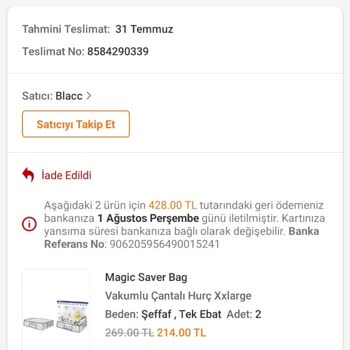 Trendyol Çok Kötü Bir Deneyim Yaşattığın İçin Teşekkürler!