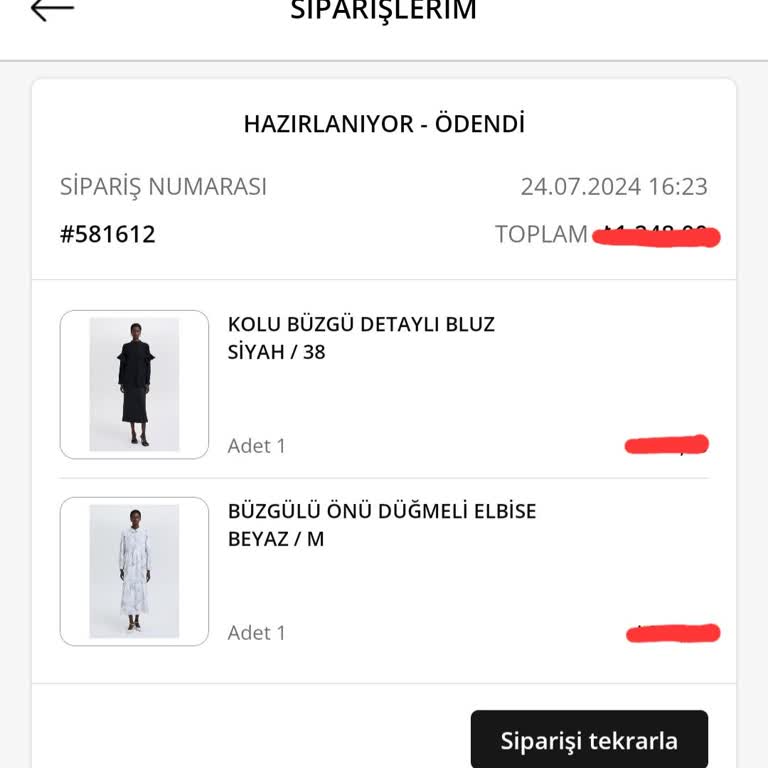 Touché Privé Touche Ürünlerimi Kargoya Vermiyor