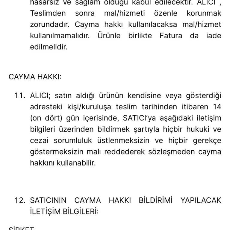Taşpınar Alışveriş Merkezleri İade Almamaları Hakkında