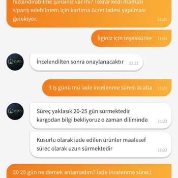 Trendyol'dan Aldığım Mamanın Haksız Yere Analiz Sürecine Alınması.