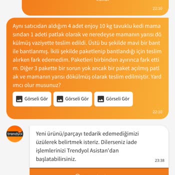 Trendyol'dan Aldığım Mamanın Haksız Yere Analiz Sürecine Alınması.