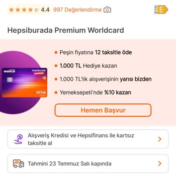 Hepsiburada Söylediği 12 Taksiti Yaptırtmıyor