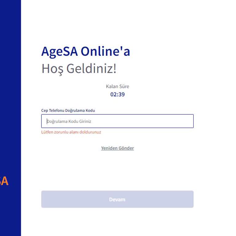 Agesa Online Giriş Yapılamıyor