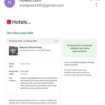 Hotels.com Kartımdan 2 Kere Ücret Çekildi İade Edilmedi.