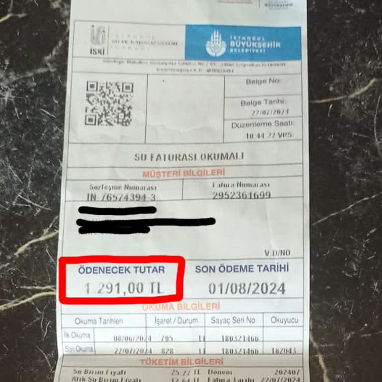 İBB - İstanbul Büyükşehir Belediyesi Şok Etkili Su Faturası. Teşekkürler İstanbul! Her Şey Şok Güzel Olayı!