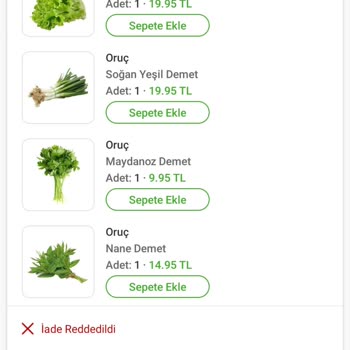 Trendyol GO Eksik Ürün Teslimi