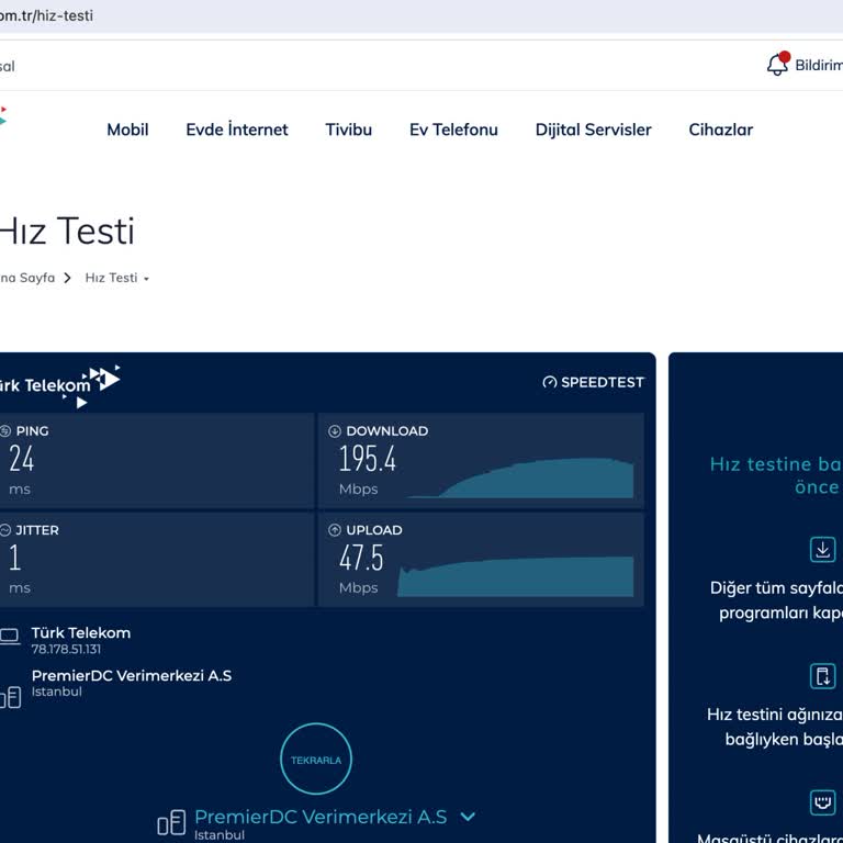 Türk Telekom 1gbit İnternet Aboneliği 500 Mbit Hıza Bile Çıkamıyorum