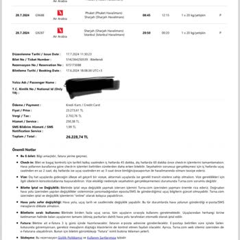 Turna.com Yanlış Havalimanı Bileti Atıyor.