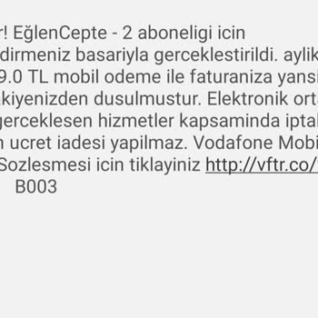Eğlen Cepte Vodafone Mobil Ödeme Servisi
