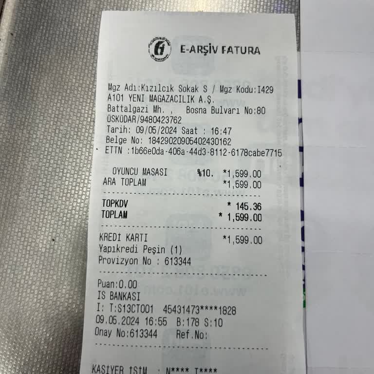 A101 Den Oyuncu Masası Aldım Gelmedi