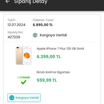 EasyCep Gelmeyen Telefon Siparişi.