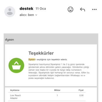 Dyson Aylardır Kırılan Parçanın Teminatı Yapılmıyor