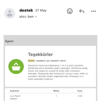 Dyson Aylardır Kırılan Parçanın Teminatı Yapılmıyor