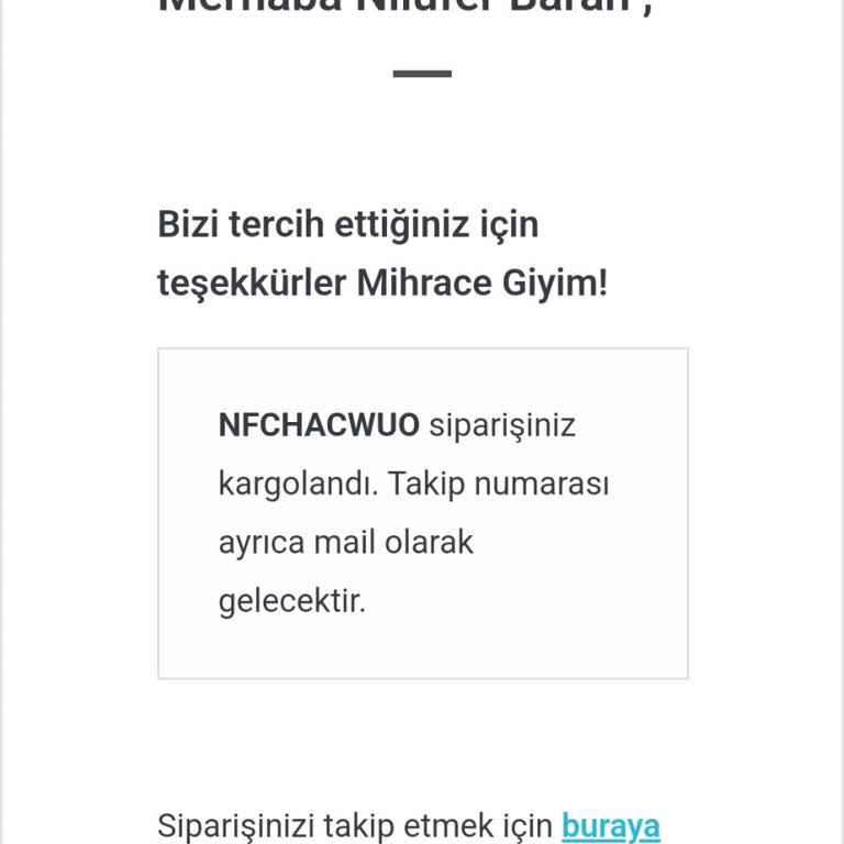 Mihrace Giyim Parasını Ödediğim Ürünü Göndermedi.