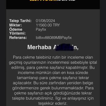 Mobilbahis'in Parama El Koyup Hesabımı Askıya Alması