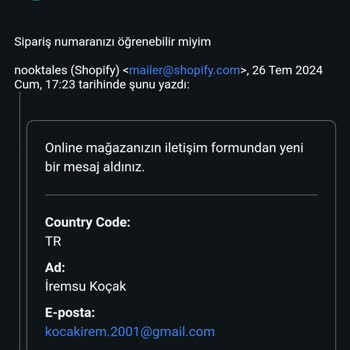 Nooktales (Book Tales) Sipariş Takip Sorunu Ve İade Talebi