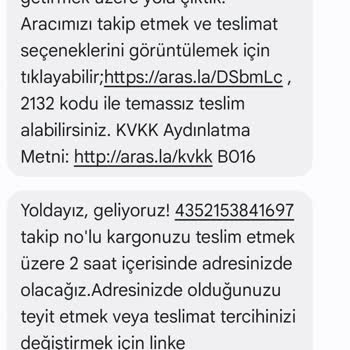 İzmir Dikili Aras Kargo Şubesi Kargomu Getirmiyor.