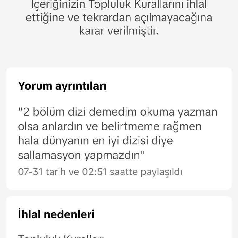 TikTok'ta Saçma Sapan Şeyden Yorumum Siliniyor.