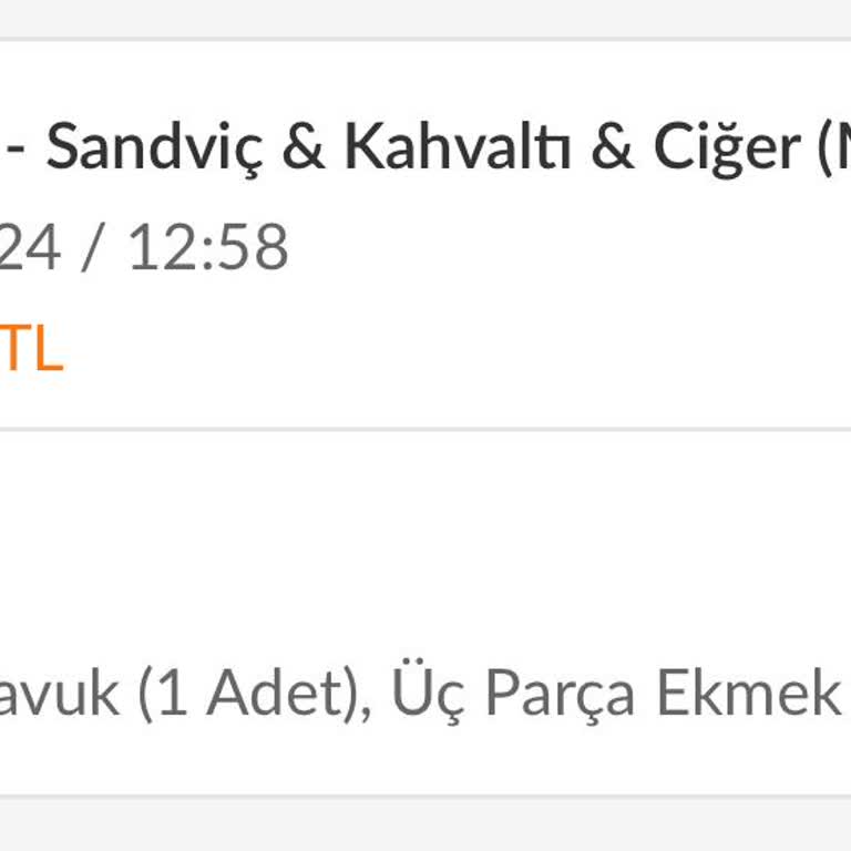 Trendyol Yemek Kurye Sipariş Mağdurluğu