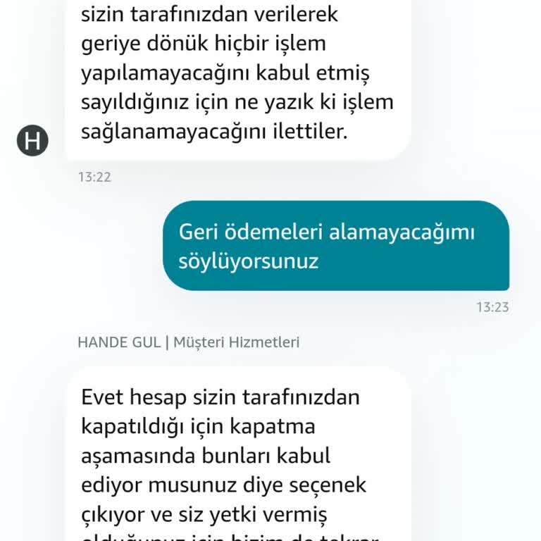 Amazon.com.tr İadeler Hakkında,