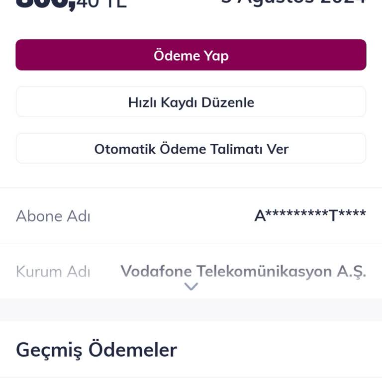 Vodafone Faturalı Hat Ücret Yansıtma