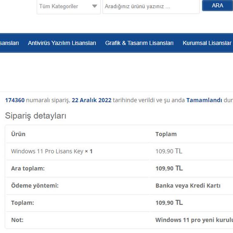 Sağlam Lisans Teknik Destek Yok Desek Yeridir.