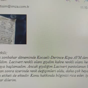 İmza Giyim Pantolon Renk Değişikliği