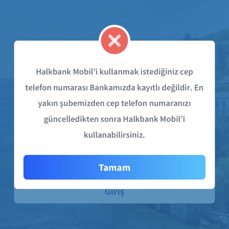 Halkbank Telefon Numarası Güncellemesi Sonrası Uygulama Hatası