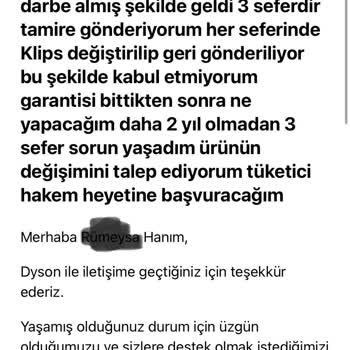 Dyson İlgisizliği Geri Dönüş Olmaması
