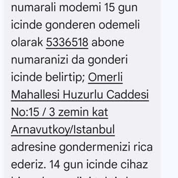 Millenicom Modem Ücreti Ve Kargo Sorunları