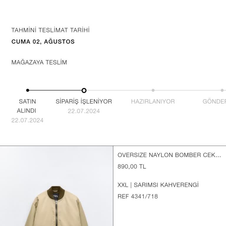 Zara Teslimat Sorunu Çözüm Bekliyorum