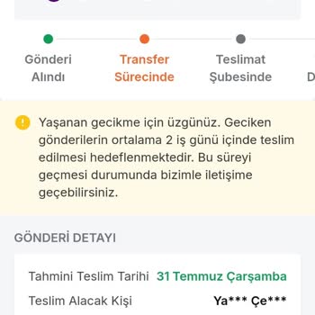 Trendyol Express Trendyol Ekspresle Gelen Ürünümün İl İl Dolaşması