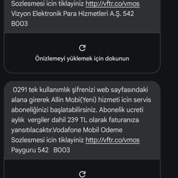 Vodafone Hattıma Yansıtılan Ücret