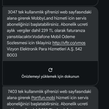 Vodafone Hattıma Yansıtılan Ücret