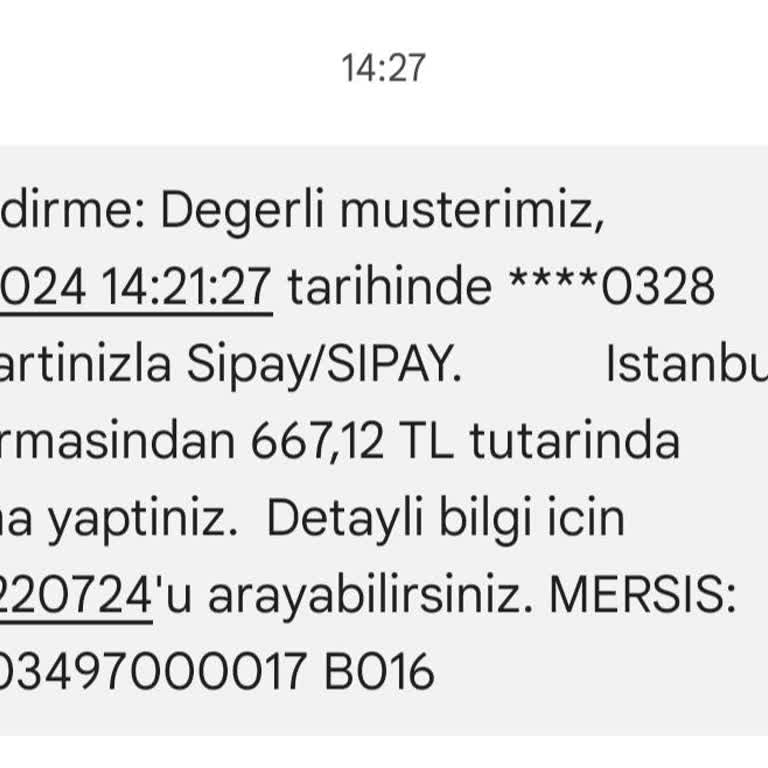 Sipay Adlı Firmadan Şikayetçiyim