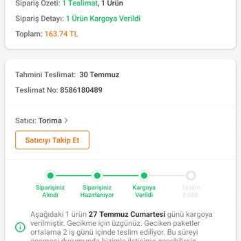 Trendyol Express Trendyol Expres İstanbul'dan Samsun A Gelecek Olan Kargoyu Erzurum A