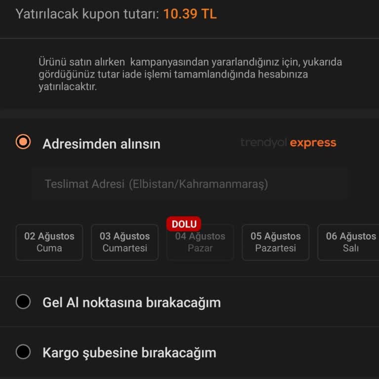 Trendyolmilla Eksik İade Parası
