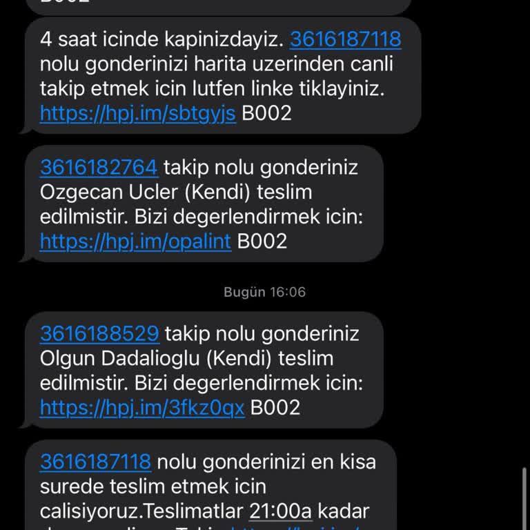 Hepsijet SMS Şikayeti Hk.