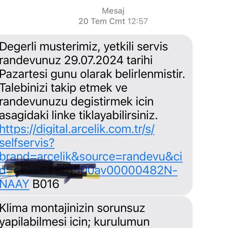 Arçelik Klimamı Teslim Etmiyor