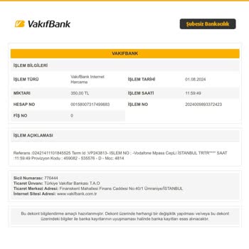 Vodafone Aldığım Paket Yüklenmedi Ama Hesabımdan Para 2 Kere Çekildi