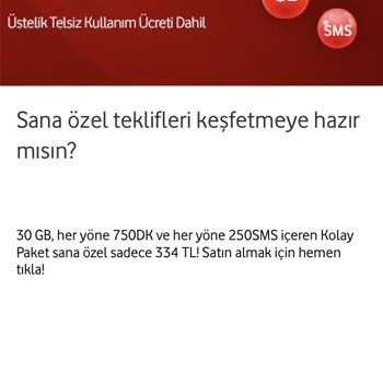 Vodafone Yanımda'dan Aldığım Kolay Paket Hattıma Tanımlanmıyor