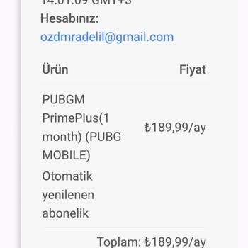 PUBG (Pubgmobile.com) Abonelik Sorunu Yaşadım