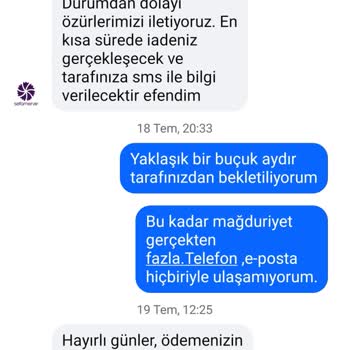 Sefamerve Tarafından İadem 2 Aydır Yatırılmadı.
