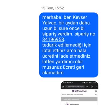 Sefamerve Tarafından İadem 2 Aydır Yatırılmadı.