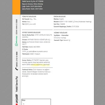 Arçelik Müşteri Hizmetleri Ve Antmer Yetkili Servisi Mağduriyeti