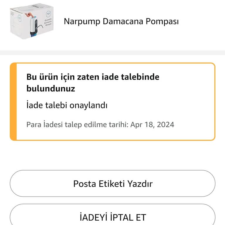Amazon 3 Aydır İade Ürününün İadesi Yapılmadı