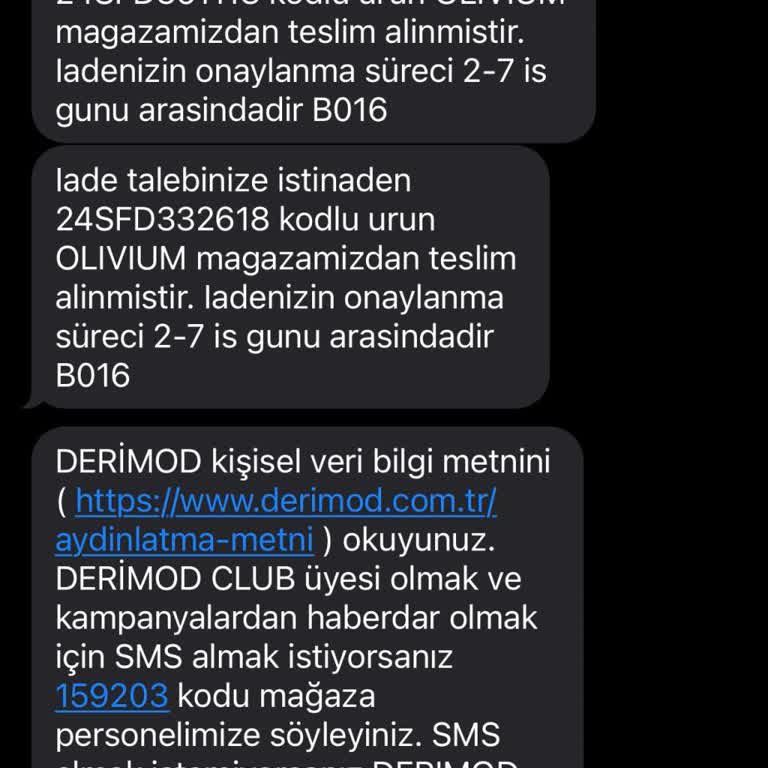 Derimod Olivium Mağazası İade Ve Ulaşım Sorunu!
