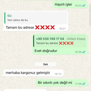 Ahlem Eşarp Butik Yanlış Adrese Gönderim Ve Kötü Müşteri Hizmeti
